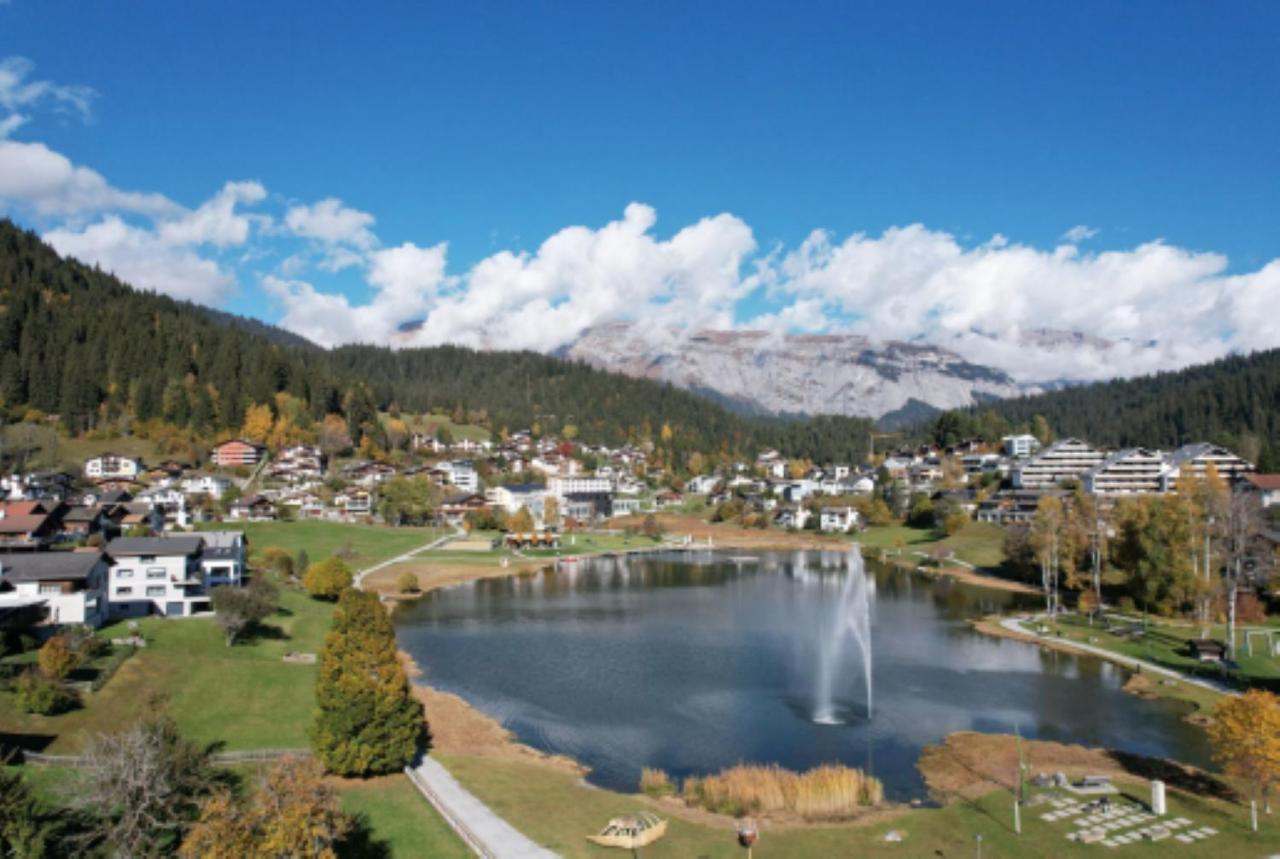Lovely 1-Bedroom Vacation Studio Apartment With Pool And Sauna Laax Luaran gambar
